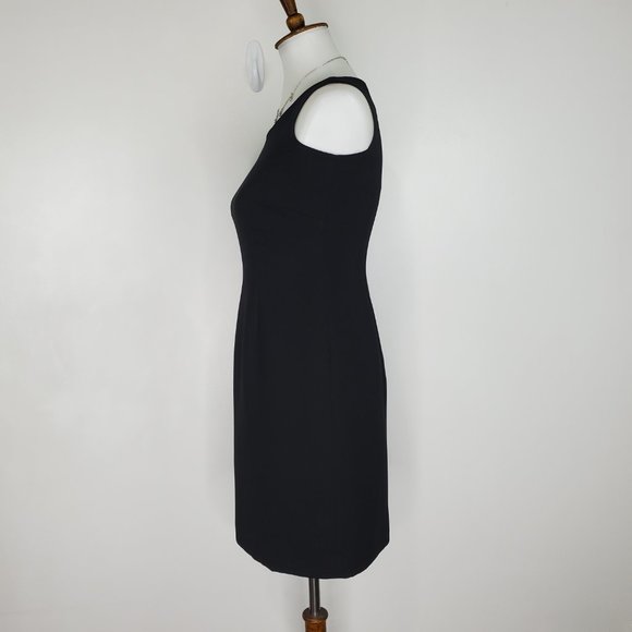 Villager Liz Claiborne Petite Classic Timeless Black Sleeveless Career Dress 4P - Picture 6 of 14
